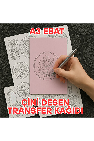 ÇÖZÜM KAĞIT Çini Desen Transfer Kağıdı A3 5 Adet 29.7X42 Cm