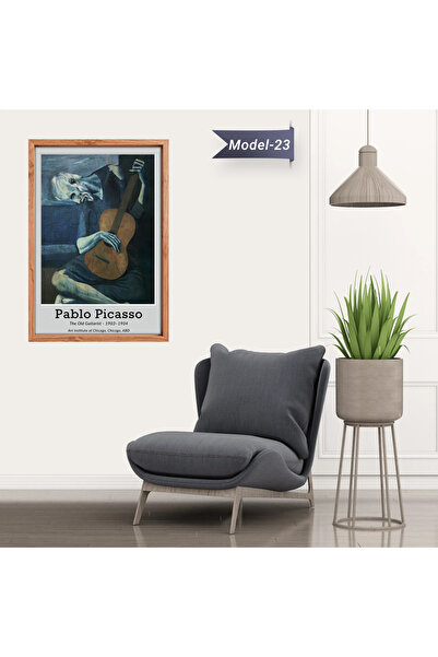 Akıllı Kağıt Yaşlı Gitarist Tablo - Poster Dünyaca Ünlü ( Model-23)