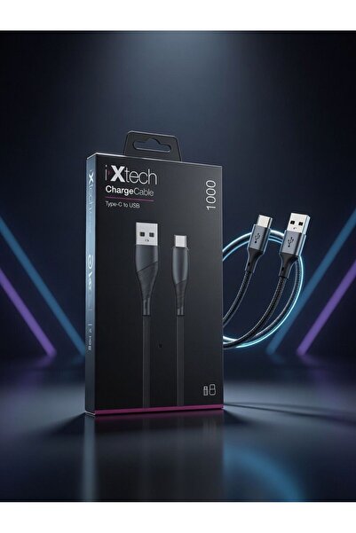 iXtech USB-A to Type-C Hızlı Şarj Kablosu 1 Metre Dayanıklı Veri Aktarım Kablosu