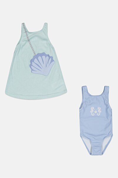 L&J Swim Club Toddlers Girl 2 Pieces Graphic Print Tank Top And One Piece Swi...