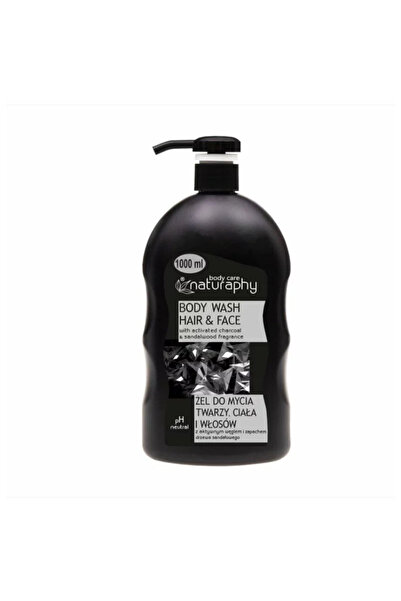 Naturaphy Men's shower gel with charcoal, Naturaphy, Black Edition, 1000ml