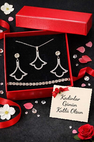 Furtek Aksesuar Women's Necklace Earrings Bracelet Jewelry Gift Set Fairy Gir...