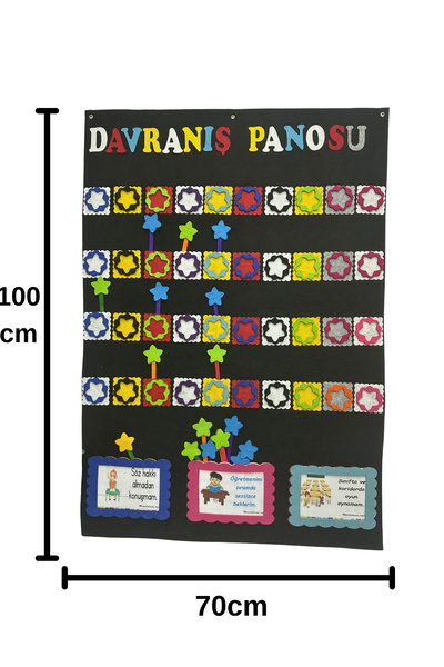 Keçebahçesi Kayseri Keçe Davranış Panosu,40 Öğrencilik Yıldızlı Sınıf Ödül Ta...