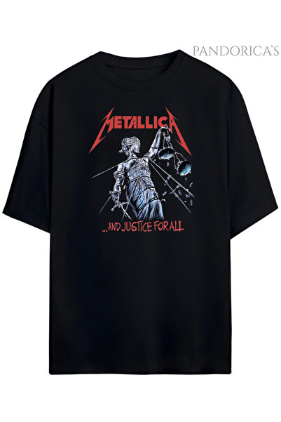 Grafftee Clothing Tricou din bumbac oversize unisex cu imprimeu Metallica Des...
