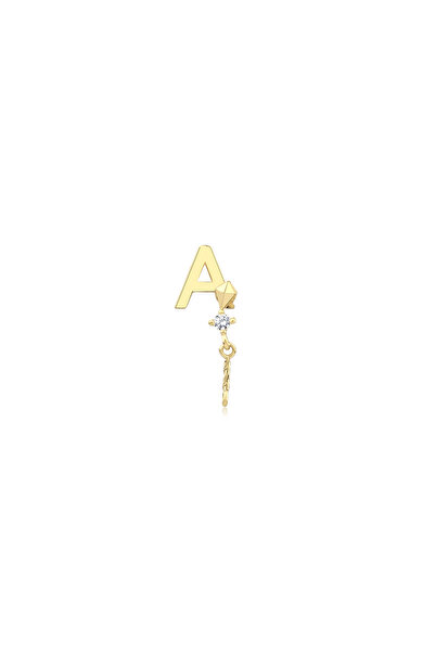 Bendis Design 14 Ayar Altın A Harf Piercing