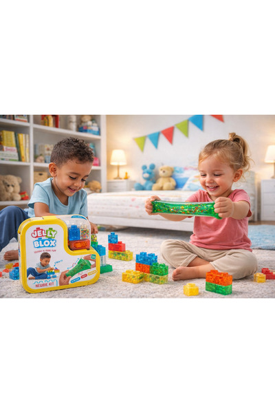 Cici Oyuncak Jelly Blox Newbie Kit Esnek, Yumuşak ve Eğlenceli Çocuk Duyu Gel...