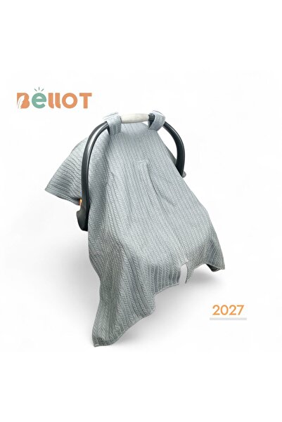 BELLOT غطاء عربة أطفال محبوك من قماش البيكيه 2027