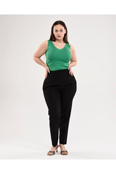 Ekince Pantaloni oversize cu talie înaltă