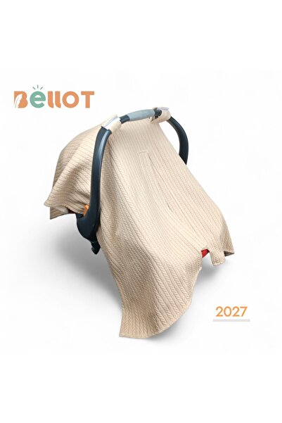 BELLOT غطاء عربة أطفال محبوك من قماش البيكيه 2027