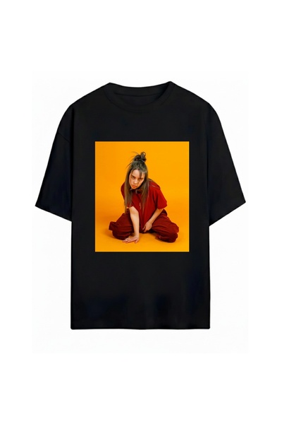 SVART WEAR تي شيرت بيلي إيليش مطبوع للجنسين مقاس كبير