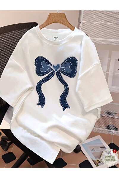 EFFRENATU تي شيرت نسائي مطبوع عليه نص - رقبة دائرية، أكمام قصيرة، كاجوال