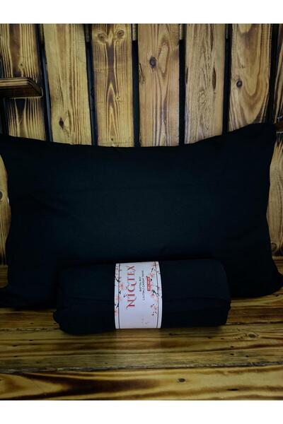 NİĞTEX Battal Size Black Elastic Sheet Set - 180 X 200