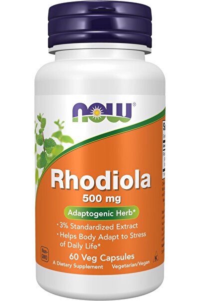 Now Foods Rhodiola 500MG 3PCT Extract 60 VCAP, 60 CT
