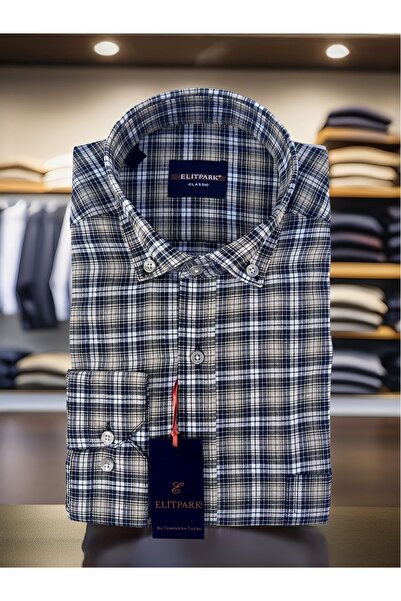 elitpark Classic Frame Pamuklu Cepli Ekose Erkek Gömlek