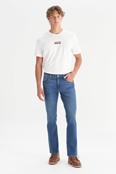 WRANGLER W12S00032317 Koyu Mavi Erkek Texas Slim Fit Dar Kesim Normal Bel Dar...