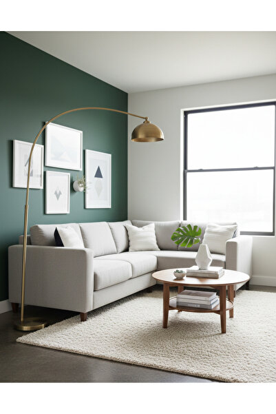 avizade NORMA Eskitme Metal Kavisli Lambader - Modern Salon Köşe LambasıMinim...