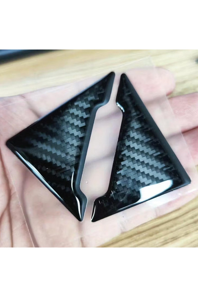 Redline Grafik Universal 2 Adet Karbon Desenli Araç Kapı Köşesi Koruma 3D Sti...