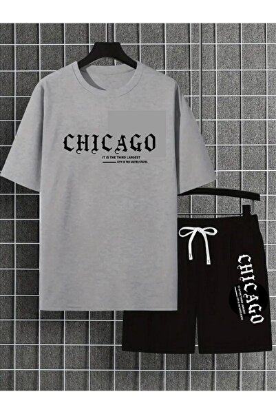 orwen life est. 2022 Unisex Chicago Printed Men's Shorts Set – Oversize Comfo...