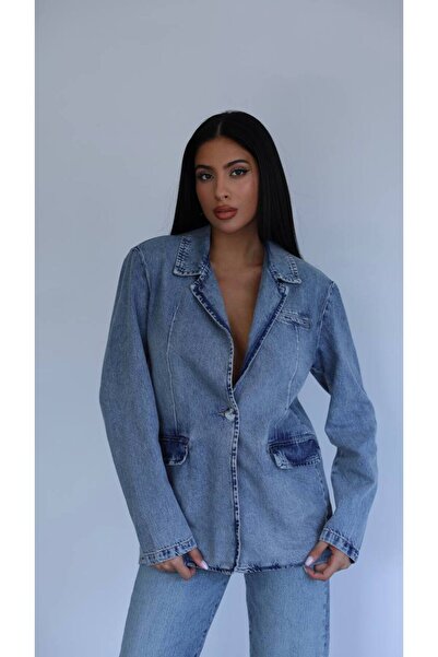 Rabona Fashion Urban Muse Denim Blazer Ceket