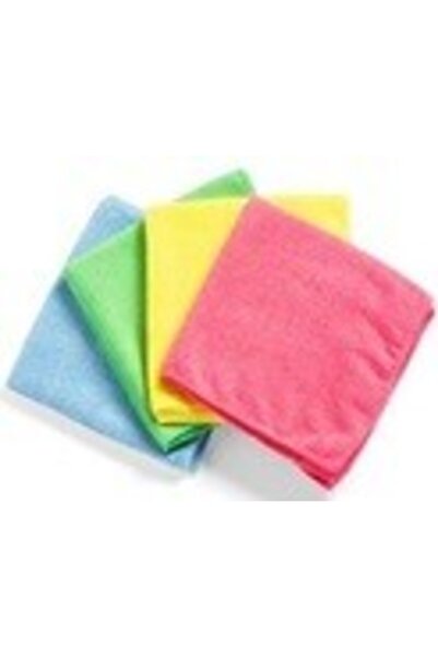 GCCE Microfiber Cleaning Towel Cloth 4-Piece Set, 40 cm x 40 cm Size, Multicolor