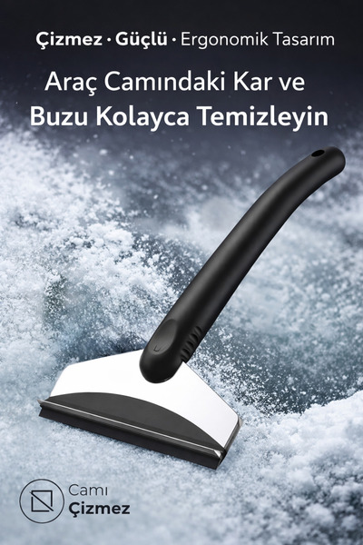 Mega Oto Market Araba Buz Kazıyıcı ve Kar Temizleme Küreği – Çift Taraflı Oto...