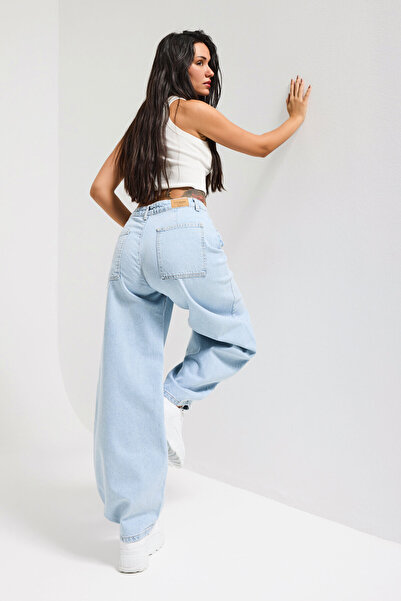it's basic Kadın Ice 4s6-3 Mega Balon Fit %100 Koton T45 Denim Jean
