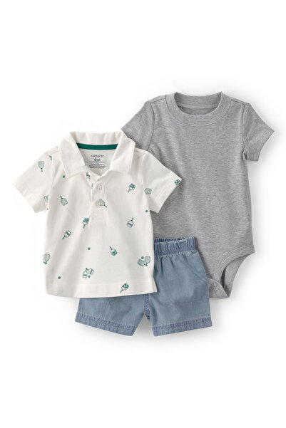 Carter's Baby Boy Body Shorts Set 3 Months-24 Months Beige