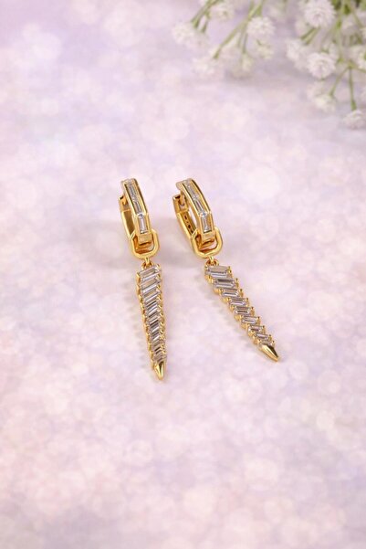 Archhazel Jewelery Elegant Sparkling Gold Earrings 4 cm