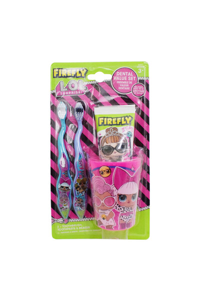 Firefly LOL Surprise 2 Toothbrushes, Beaker & Toothpaste