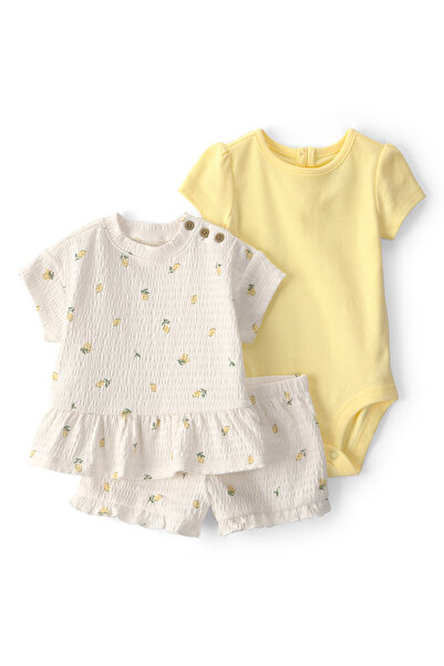 Carter's طقم شورت للأطفال البنات من 3 أشهر إلى 24 شهرًا متعدد الألوان