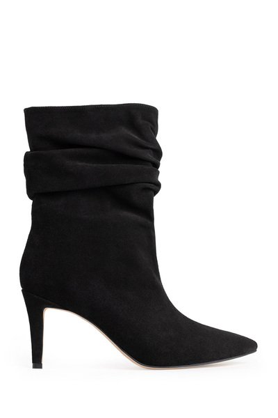ToH Shoes Natalia Leather Ruched Ankle Boots
