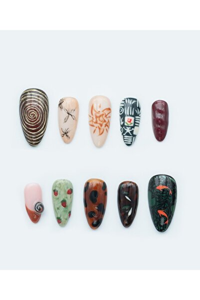 Nezlin Collection Tiny Bloom Protez Jel Takma Tırnak - El Yapımı Kalıcı Oje N...