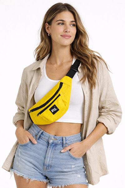 Alya trend Unisex Chick Yellow Two-Compartment Shoulder and Waist Bag Waterpr...