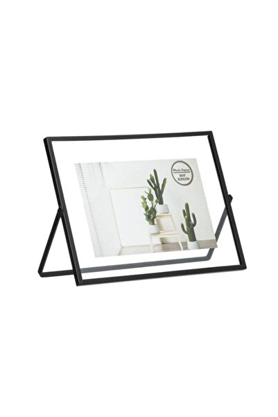 OEM Table photo frame, horizontal, black metal and glass – 10x15 cm – Ideal f...