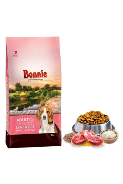 Bonnie Kuzu Etli Yetişkin Köpek Maması 15 Kg