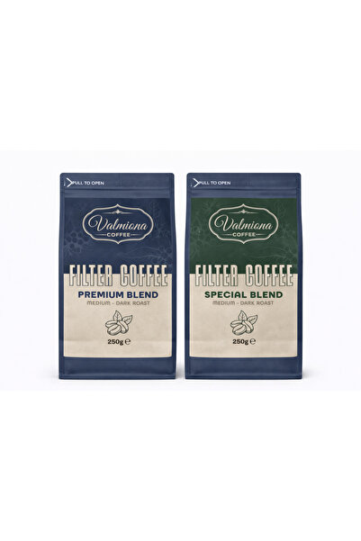 Valmiona Ground Filter Coffee Double Set – Premium Blend & Special Blend 2X250G