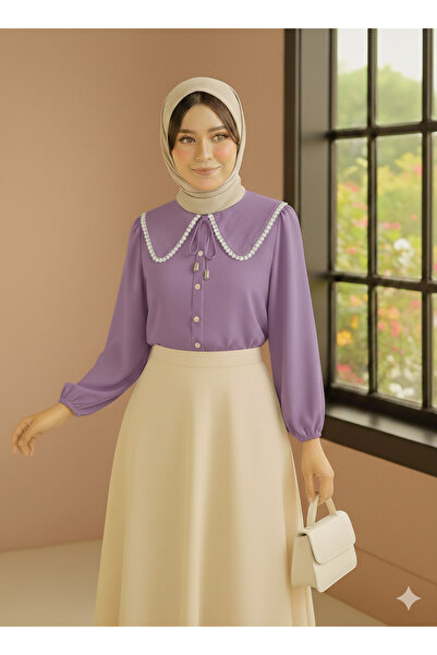 bellura Bebe Yaka Kolu Lastikli Gömlek