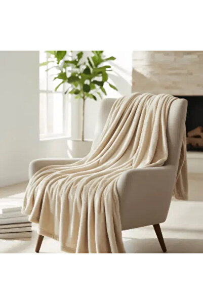 Binown Warm plain light beige Blanket 180*200
