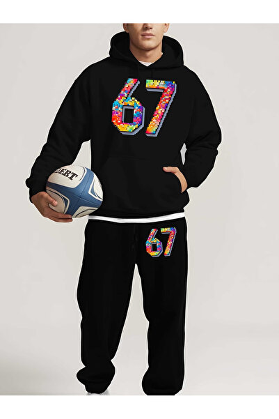 Rayan & Hoor Style طقم بدلة رياضية مطبوعة حسب الطلب بغطاء رأس - طقم سترة علوي...