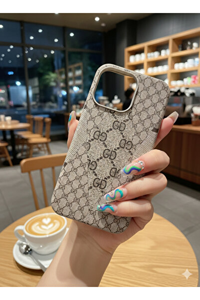 Goldie Case İP 14 Pro Max Uyumlu /Luxury Desenli /3D kabartmalı /Dokulu /Darb...