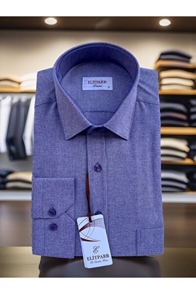 elitpark Modern Essential Düz Pamuklu Cepli Erkek Gömlek