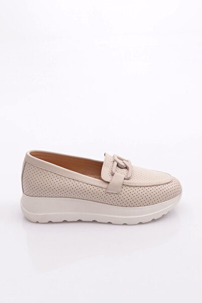 DGN 423 Women's Buckle Laser Loafer Shoes
