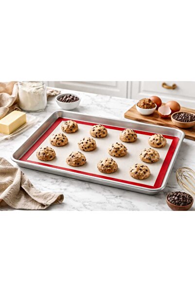 CKM silikon 1 Piece Oil-Resistant Oven-Proof Washable Silicone Baking Mat 30X40