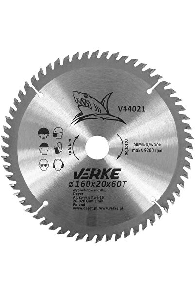 VERKE Wood cutting disc, 160x20 mm, V44021,