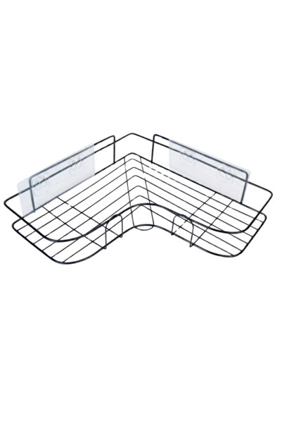 CODE Metal Corner Shelf Adhesive for Organizing Bathroom and Kitchen Without ...