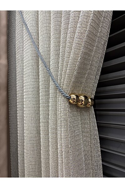 Akcan Antrasit Renk Metalik Gold Üç Toplu Uzun Braçol