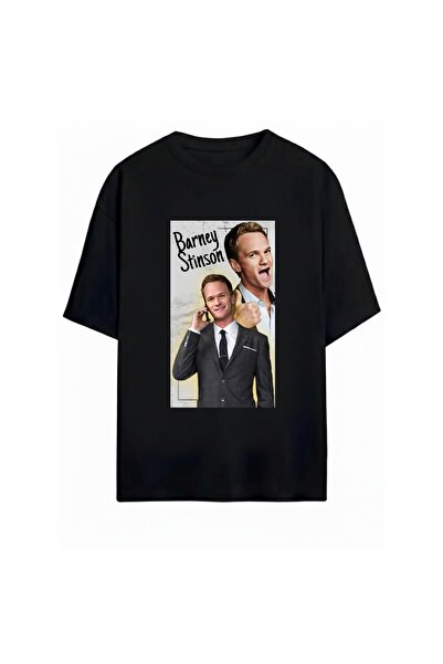 SVART WEAR تي شيرت كبير الحجم مطبوع عليه "How I Met Your Mother BARNEY" للجنسين