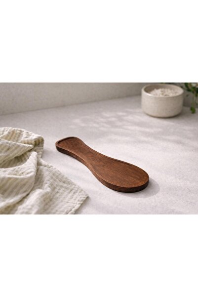 Gaia Concept Acacia Wood Dirty Spoon Mat 11X28 cm Brown Spoon Holder Serving ...
