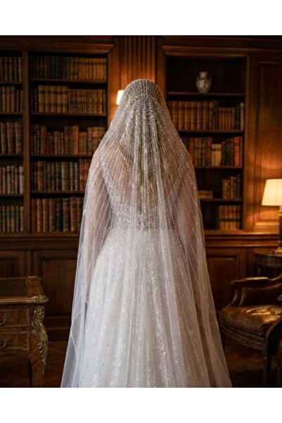 Magic Tiara Işıltılı Gelin Duvağı – Simli ve El İşlemeli Tül