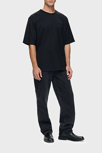 LES BENJAMINS Sırtta Logo Detaylı Pamuklu Regular Fit Bisiklet Yaka T Shirt E...